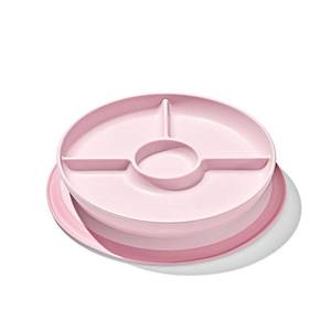lot 15517 image: OXO Tot Stick &amp Stay Suction Divided Plate, Pink&nbsp