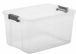 lot 6359 image: Pack of 6, 17 Qt Plastic Home Storage Bin Organizing Tote with Latching Lid&nbsp