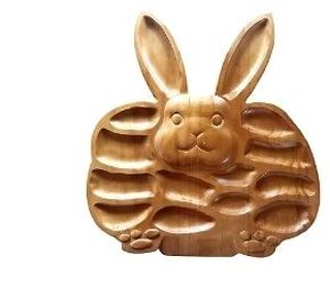 lot 6380 image: Charcuterie Platter House Warming Gifts Snack Plate for Fruits Cookies Fries Bunny Shape&nbsp