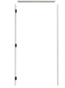 lot 6385 image: 36 in. x 80 in. Primed Wood Knock Down Door Frame 3-Piece Weatherseal Right-Handed Reversible for Interior Prehung Door - Retail $88