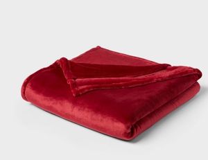 lot 6397 image: King Microplush Blanket Red - Threshold