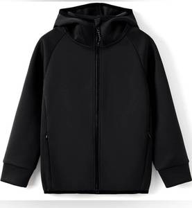 lot 7409 image: PATPAT Boys Zip Up Black Hoodie Jacket, Size 6-12, Lightweight Fall Winter Jacket Sweatshirts, School Uniform For Boys Size 6-7 years&nbsp