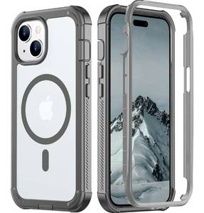 lot 7435 image: 2 Count of Red2Fire Magnetic for iPhone 15 Pro Max Case, Compatible with MagSafeMilitary Grade Drop ProtectionHeavy Duty Shockproof Non-Slip Translucent Matte Bumper Phone Case for iPhone 15 Pro Max 6.7&nbsp