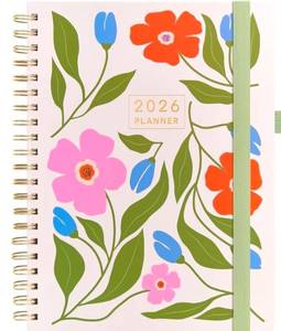 lot 7439 image: And Per Se 2026 Planner with Pattern, A4 Size-Daily, Weekly &amp 18-Monthly Planner, Daily Schedule, Monthly Tabs, 100 GSM Thick Paper(Botanical Floral)&nbsp