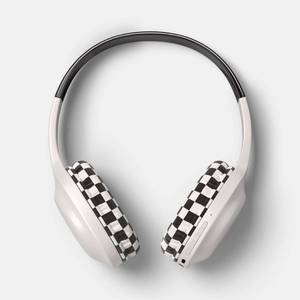 lot 10542 image: 2 Count of Wireless Built-In-Microphone Headphones - heyday�� Brown Checkered On-Ear, USB-C&nbsp