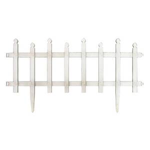 lot 15541 image: 49 PCS White Picket Style Garden Border Fence 12.75 x 23.38 - Retail $293