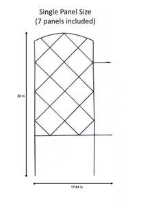 lot 15545 image: 9 sets (7 panes in each) 28-inch Metal Lattice Garden Fence Panel - Retail $207