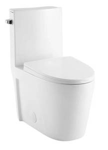 lot 15560 image: Swiss Madison St. Tropez One-Piece Elongated Toilet - Retail $315