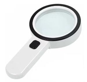 lot 16880 image: 30X Handheld Magnifying Glass with 12 LED Lights, 12 LED Illuminated Lighted Magnifier for Low Vision Seniors Reading, Macular Degeneration, Soldering, Coins, Jewelry, Exploring&nbsp