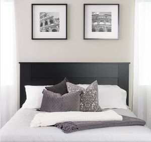 lot 16886 image: Prepac Select Flat Panel Headboard  Multiple Sizes and Finishes&nbsp