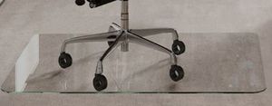 lot 16893 image: Tempered Glass Chair Mat - Retail $199