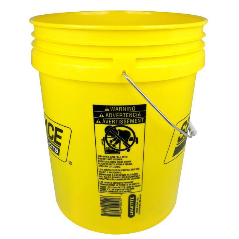 lot 4265 image: Seachoice 5-Gallon Plastic Bucket wMetal Handle, Yellow