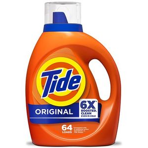 lot 4955 image: Tide Laundry Detergent Liquid Original Scent 84 fl oz 64 Loads
