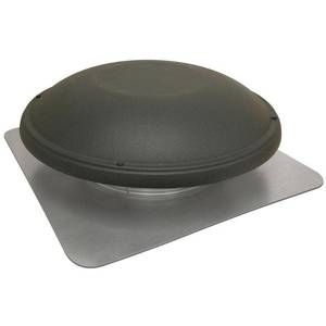 lot 6412 image: 1500 CFM Shingle Match Weathered Wood Power Roof Mount Attic Fan with HumidistatThermostat - Retail $198