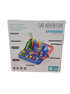 lot 7010 image: Car Adventure Mechanical Track Set with 4 Cars