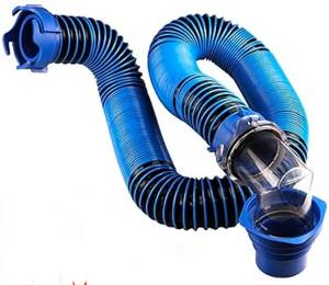 lot 7027 image: 20 FT RV Sewer Hose Kit, for Camper - 20FT, Blue - Retail $64