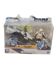 lot 7478 image: Star Wars Scout Trooper Speeder Bike Action Figure Set