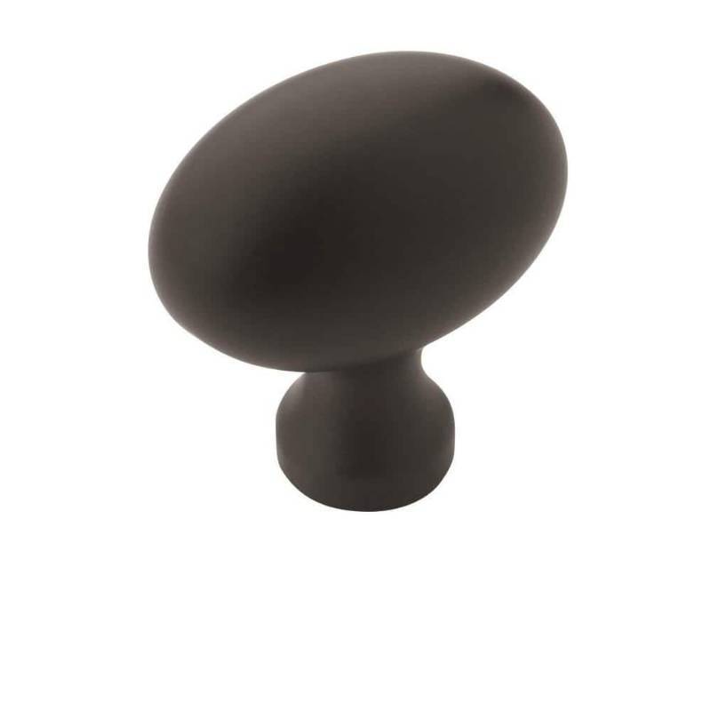 lot 2334 image: Amerock Vaile 1-38 inch (35mm) Length Matte Black Cabinet Knob - 10 Pack