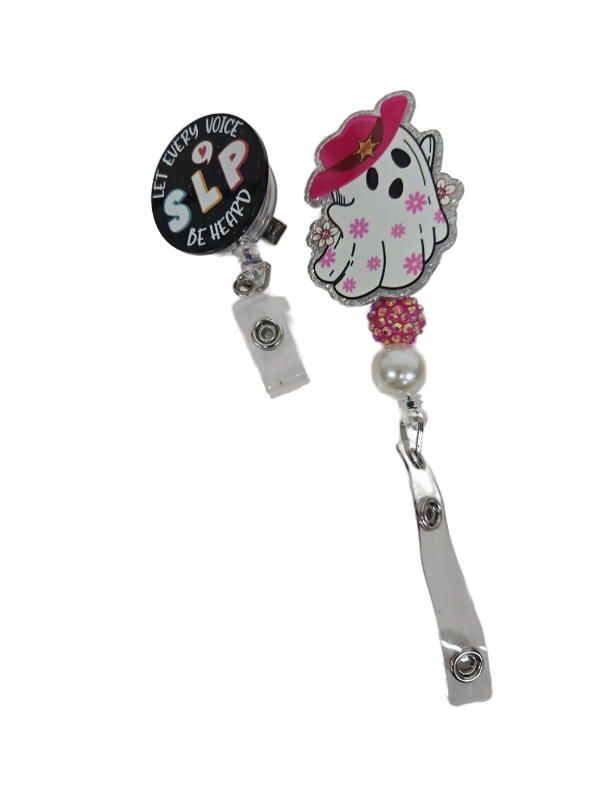 lot 9644 image: Speech Language Pathologist and Ghost Badge Set