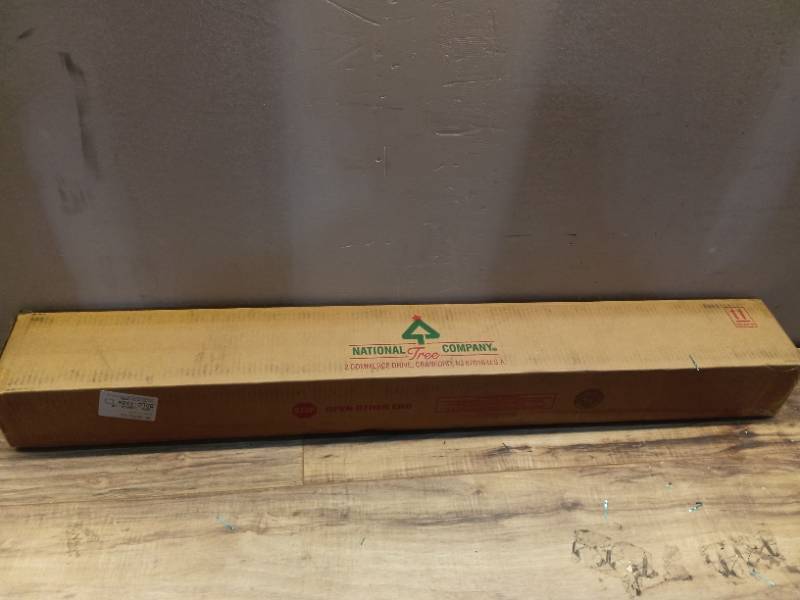 lot 21742 image: National Tree Company 4 ft Prelit Tinsel Tree (Missing Part of the Base)