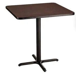 lot 6429 image: Pack of 2, 36 Square Laminate Table Top-Mahogany (Missing Stand)- Retail $150