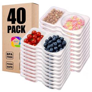 lot 7046 image: 40 Sets Reusable Snack Containers with Lids