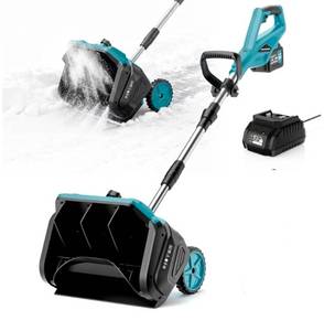 lot 7052 image: Cordless Snow Shovel, Brushless Electric Snow Blower Battery Powered  - Retail $150