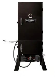30 in. Dual Fuel Propane Gas and Charcoal Smoker in Black, 731 sq. in. of Cooking Space - Retail: $329