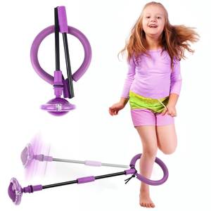 lot 7059 image: Hewog Skip Ball for Kids, Portable Foldable Colorful Flash Wheel Swing Ball Sports Fitness Toys for Girls &amp Boys,Toy for Kids &amp Adults. Gifts for Mom Women &amp Girls Toys Age 5-10 Years