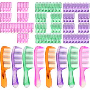 lot 7069 image: 400 Bulk Individually Wrapped Hair Combs Disposable Colorful Hair Combs Bulk for Hotel Shelter Homeless Nursing Home Charity Church&nbsp