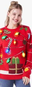 lot 13042 image: JOYIN Ugly Christmas Sweater Womens Medium, LED Light Up Ugly Christmas Sweater 2025 String Lights(Red)&nbsp&nbsp