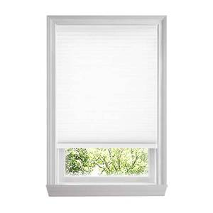 lot 13047 image: Snow Drift Cordless Light Filtering Cellular Shades for Windows - 35 in W x 48 in L (Actual Size 34.75 in W x 48 in L)