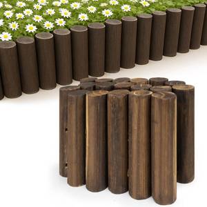 lot 13053 image: Wood Garden Edging for Landscaping �� Decorative Round Log Border for Flower Beds, Pathways, and Lawn Edging, Natural Solid Pine with Durable Twine Connection (11.8 H x 35 L, 1 Pack)