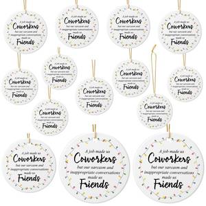 lot 13056 image: Soaoo 18 Pcs Funny Christmas Ornament for Coworker, 2026 Coworker Christmas Ornaments Best Team Friendship Gifts for Employee Staff Holiday Xmas Tree Office Decoration