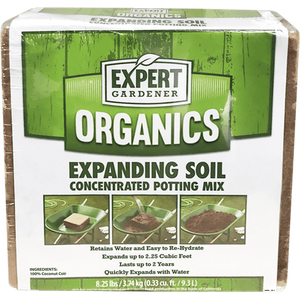 lot 15674 image: Expert Gardener Organics 2.25 cu ft Expanding Soil Concentrated Potting Mix&nbsp