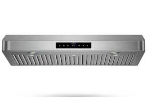 lot 6471 image: 36 in. 900CFM Ducted Under Cabinet Range Hood in Stainless Steel with Gesture Control and 2xLED Lights - Retail $209