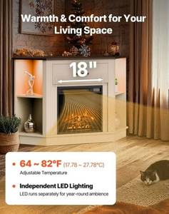 VEVOR Electric Fireplace TV Stand Entertainment Center - Retail: $198