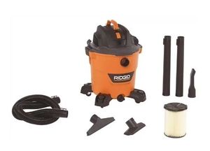 lot 16969 image: RIDGID HD1200 12 Gal. 5.0-Peak HP NXT WetDry Shop Vacuum with Filter, Hose and Accessories - Retail $176