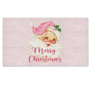 lot 7602 image: 3 Count of Nogrit Pink Santa Christmas Rug, 17x30 Inch