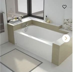 lot 16909 image: Kona 54 in. x 30 in. Alcove Soaking Bathtub with Left Drain in White - Retail $377