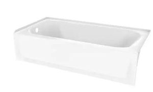 lot 16917 image: Bootzcast 60 in. x 30 in. Soaking Alcove Bathtub with Left Drain in White - Retail $399