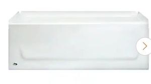lot 16919 image: Maui 60 in. x 30 in. Alcove Soaking Bathtub with Left Drain in White - Retail $339