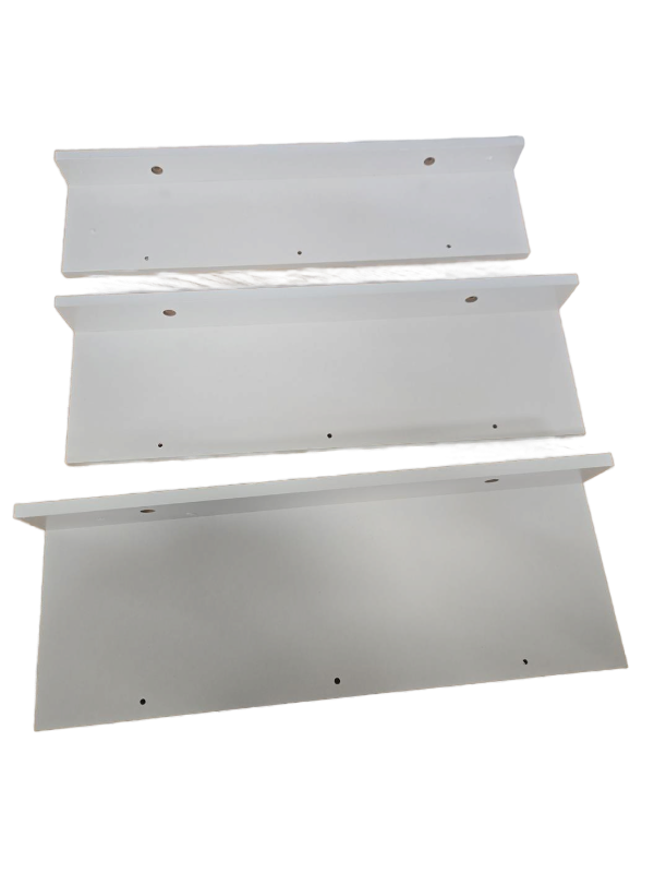 lot 10184 image: 16 inch Floating Shelves Wall Mounted, White Wood, Set of 3