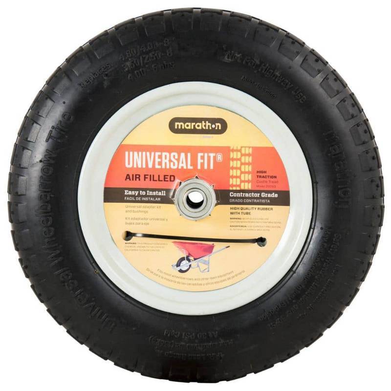 lot 2889 image: Pack of 2 ARNOLD 20260 UnivPneu WHLBarrow Tire - Retail $70