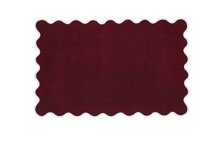 lot 6539 image: My Texas House Red Scallop IndoorOutdoor Layering Rug, 38 x 58