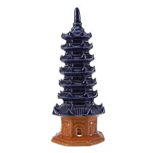 lot 7087 image: balacoo Ceramic Hexagonal Pagoda Aquarium Decor Fish Tank Ornament for Landscaping