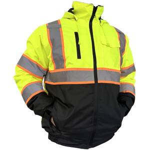 lot 7095 image: Wuple High Visibility Jacket, Class 3 Waterproof Safety Jacket for Men (Yellow) Size L - Retail $60