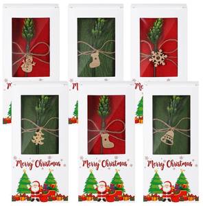 lot 7118 image: 6 Sets Christmas Scarves with Fringe