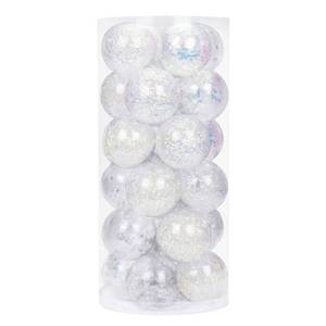 lot 7125 image: 48ct Shatterproof Clear Christmas Ball Ornaments