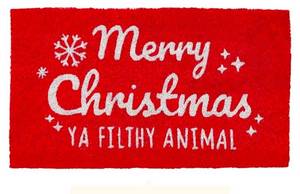 lot 7130 image: Merry Christmas Coco Coir Door Mat with Xmas Tree (17 x 30)